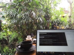 a very quiet and pleasant place to spend hours in front of the laptop