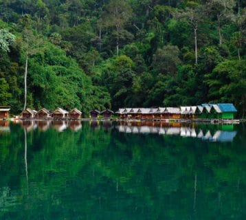 Magical floating bungalows on Cheow Lan Lake
