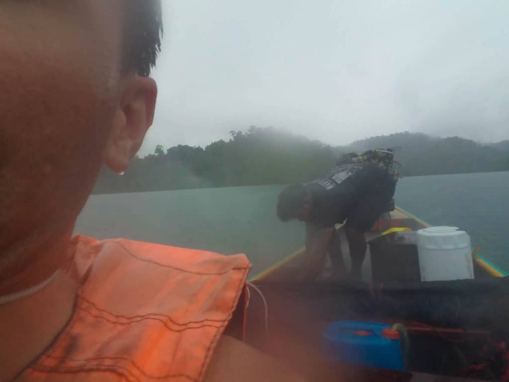 Engine down at Khao Sok National Park lake