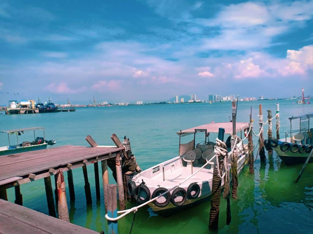 Picturesque harbor in Georgetown, Penang