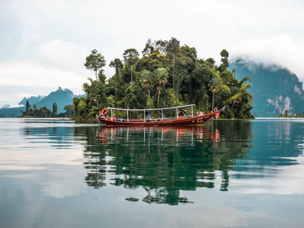 Cheow Lan Lake reflection