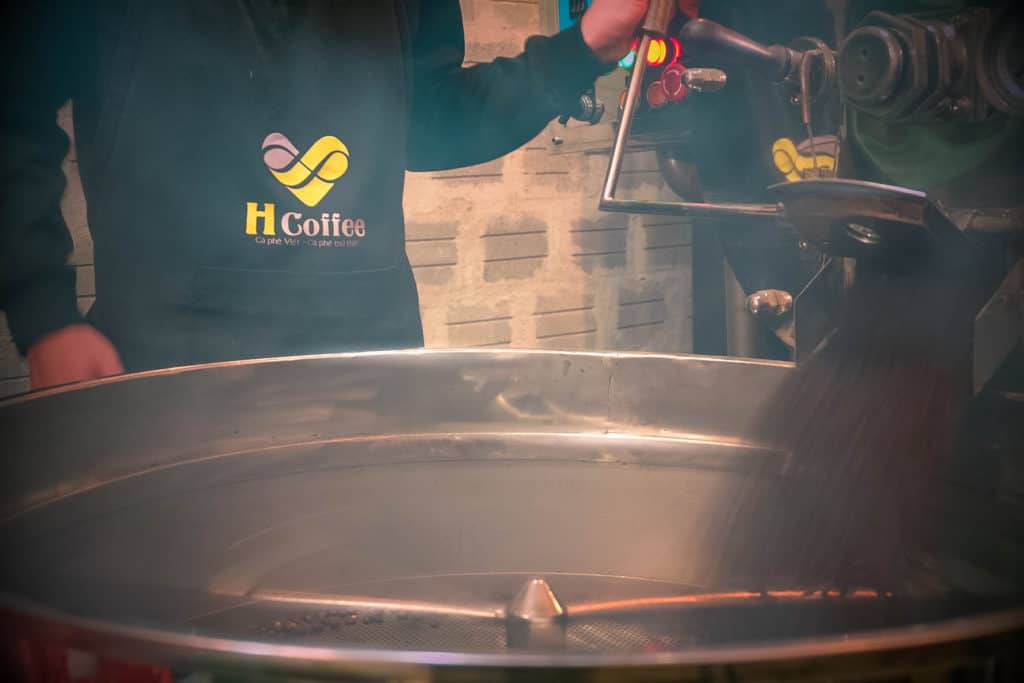 Hung roasting coffee in HCoffee