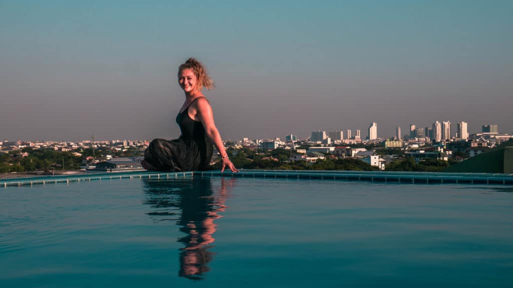 Romantic Hotel Bangkok rooftop pool