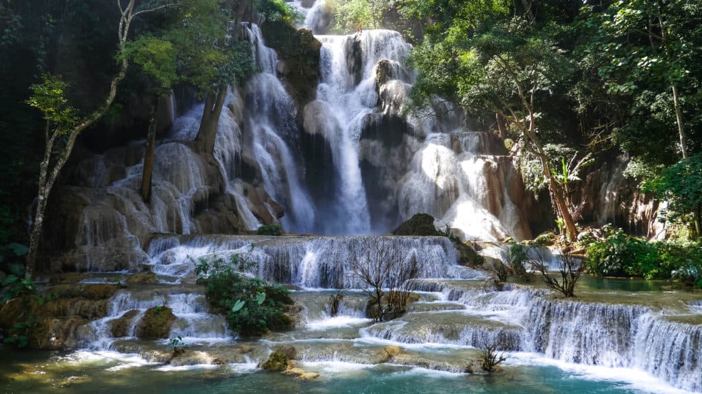 Kuang Xi waterfalls in Laos