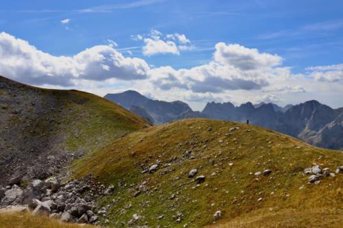 Rolling hills in the Albanian Alps